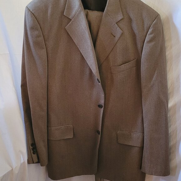 Brown Mauro 2 Piece Wool Suit - Picture 2 of 12